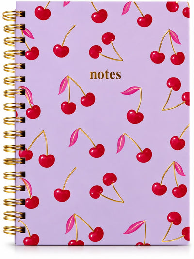Cherry Spiral Notebook – Lavender