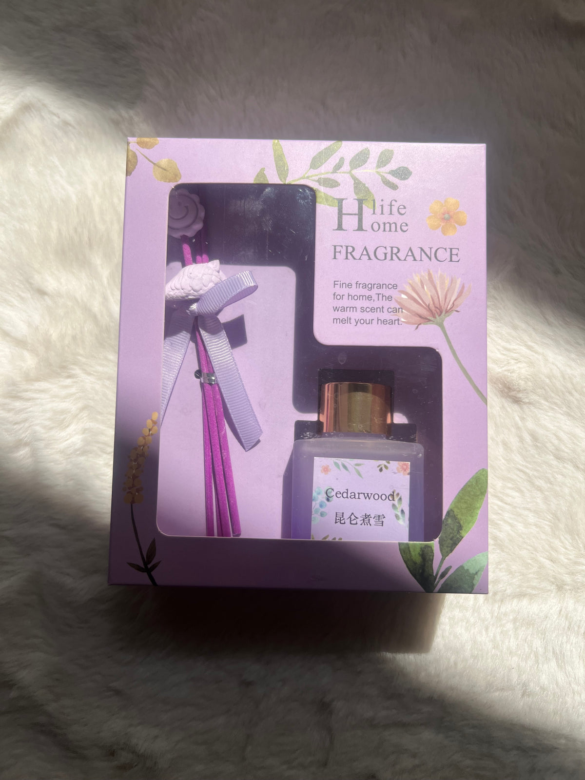 Life Home Fragrance Reed Diffuser Set – Cedarwood Scent