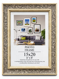 Gold-Trim Textured Photo Frame – 15x20 cm
