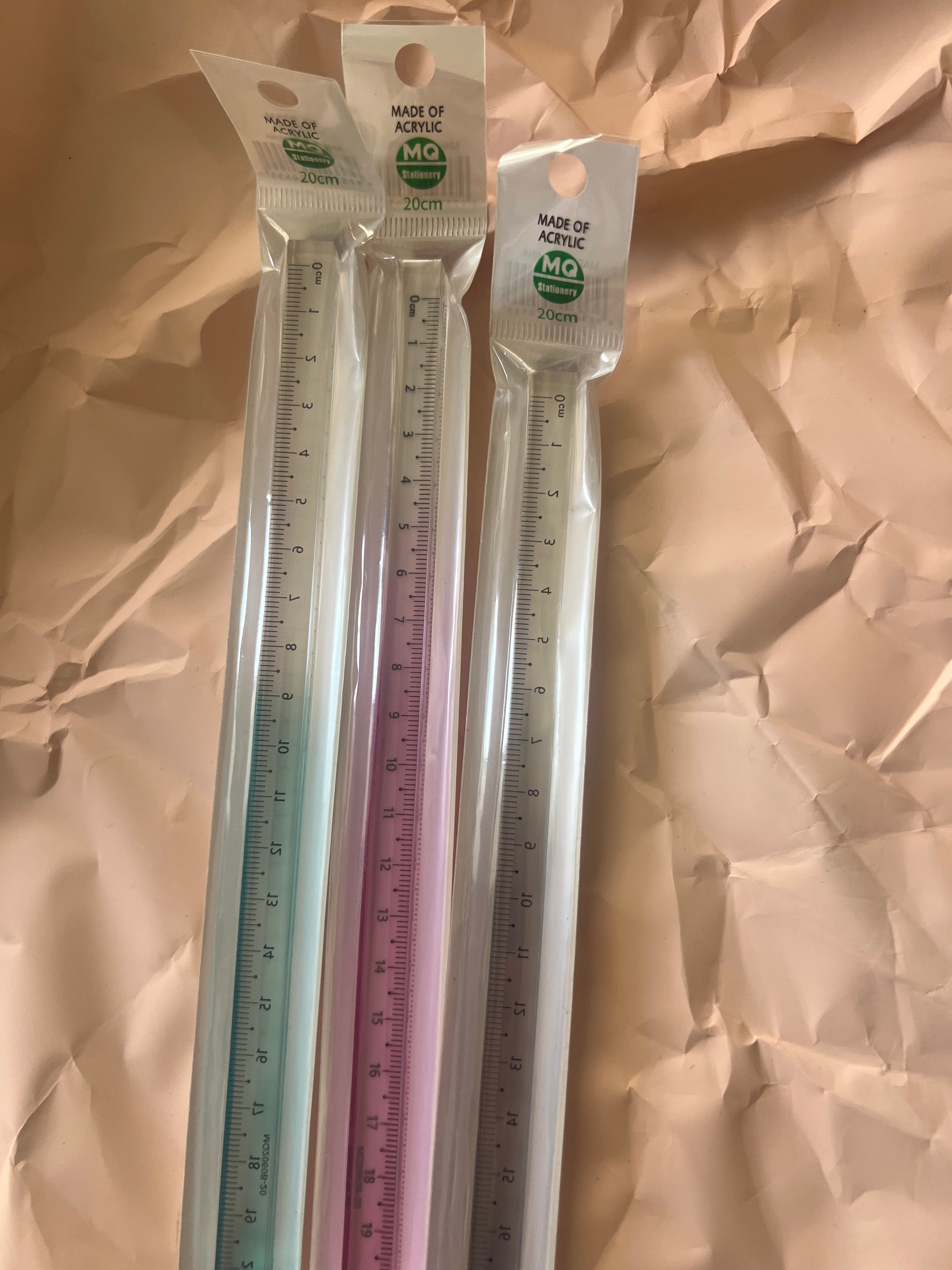 Pastel Acrylic Ruler – 20 cm