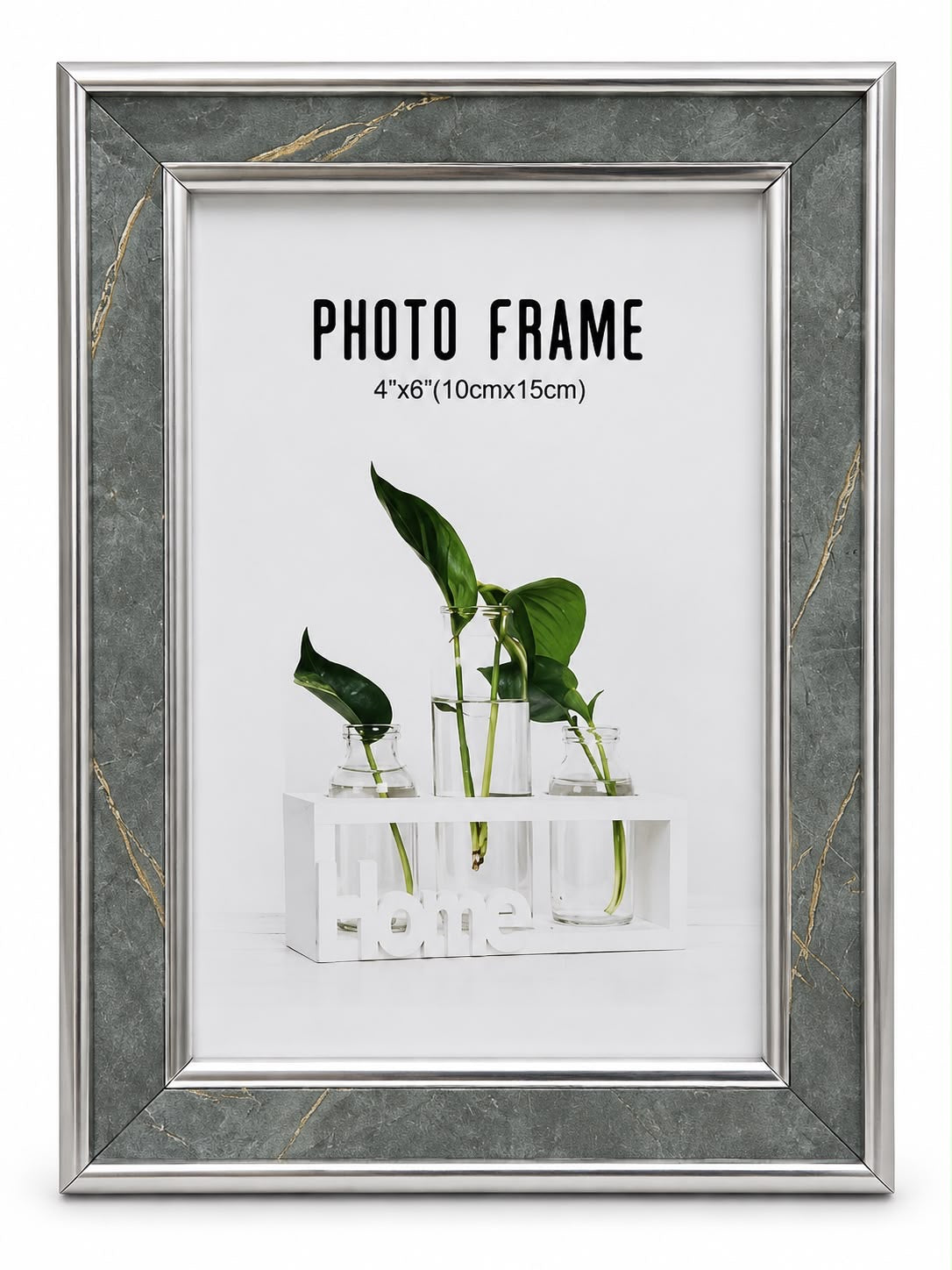 Silver Marble Photo Frame – 10x15 cm