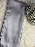 Silver satin hijab
