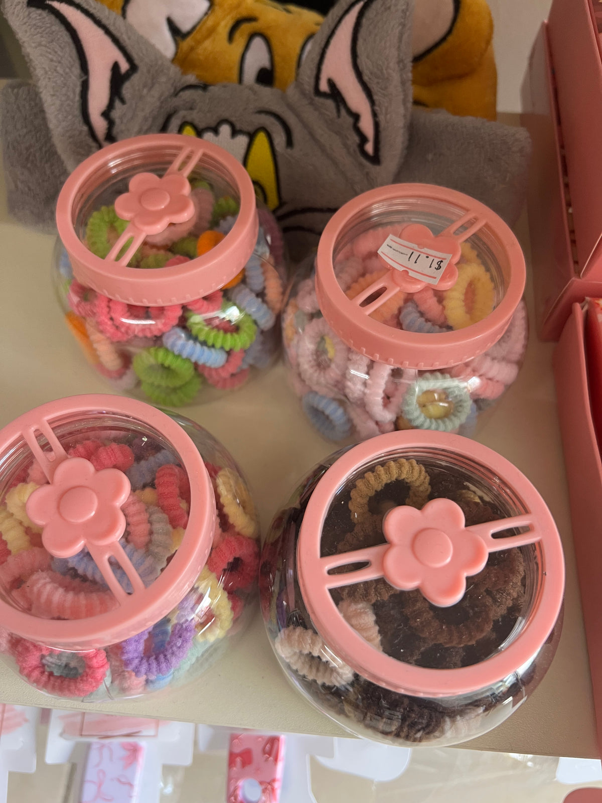 Soft Velvet Hair Scrunchies Set – No-Crease Hair Ties in Storage Jar