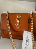 YSL Camel Chain Crossbody Bag