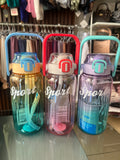 Sport Water Bottle with Straw & Carry Handle