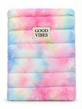Plush Good Vibes Notebook – Pastel Rainbow