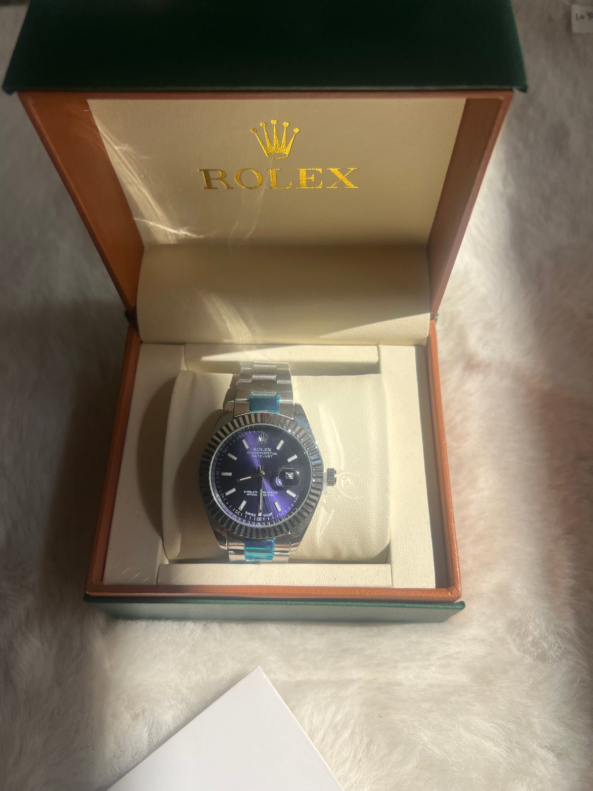 Automatic Watch — Blue Dial, Stainless Steel Bracelet
