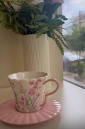 Floral Ceramic Cup & Saucer Set