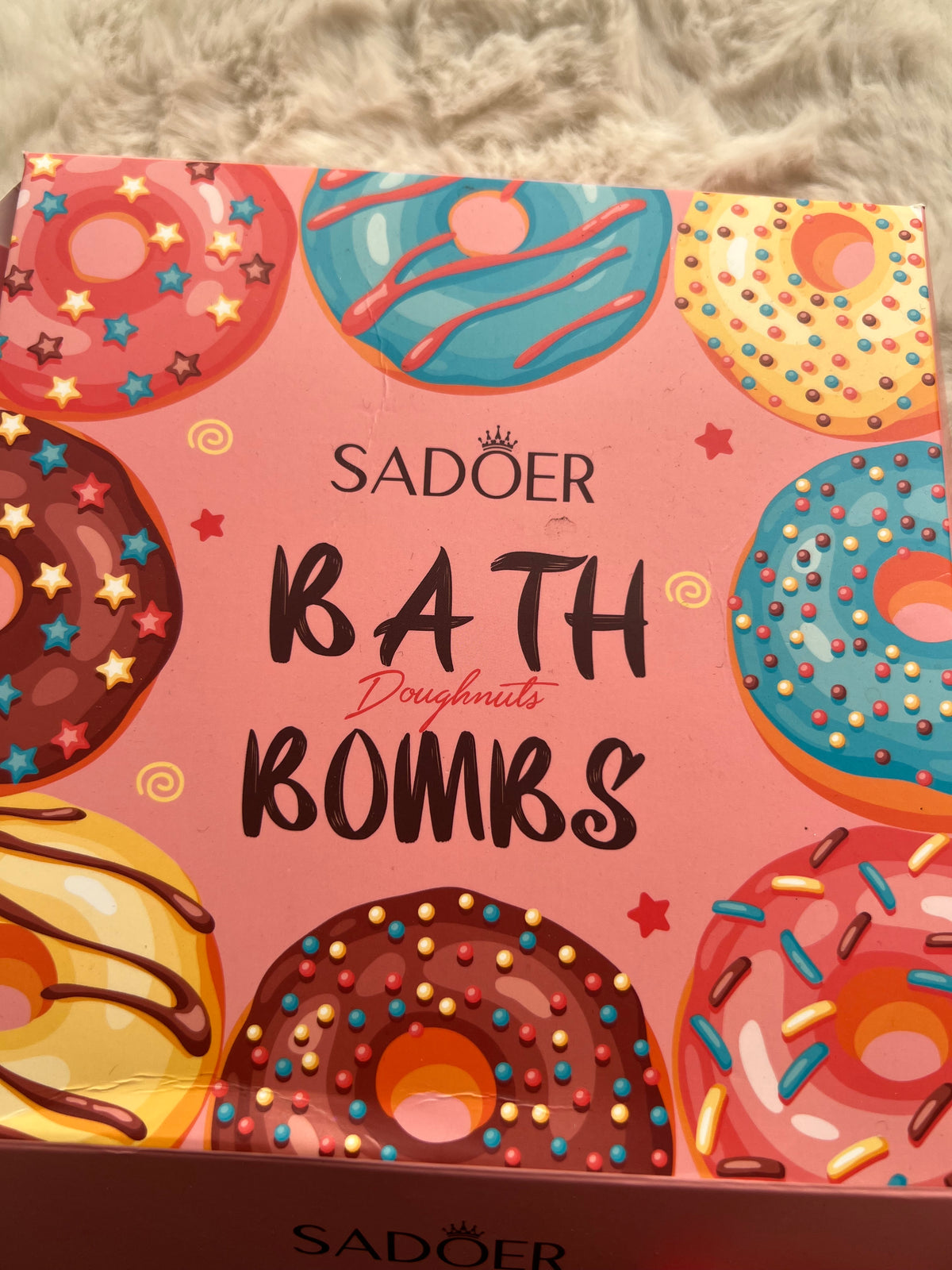 SADOER Doughnut Bath Bomb Gift Set – Fizzy Moisturizing Bath Bombs