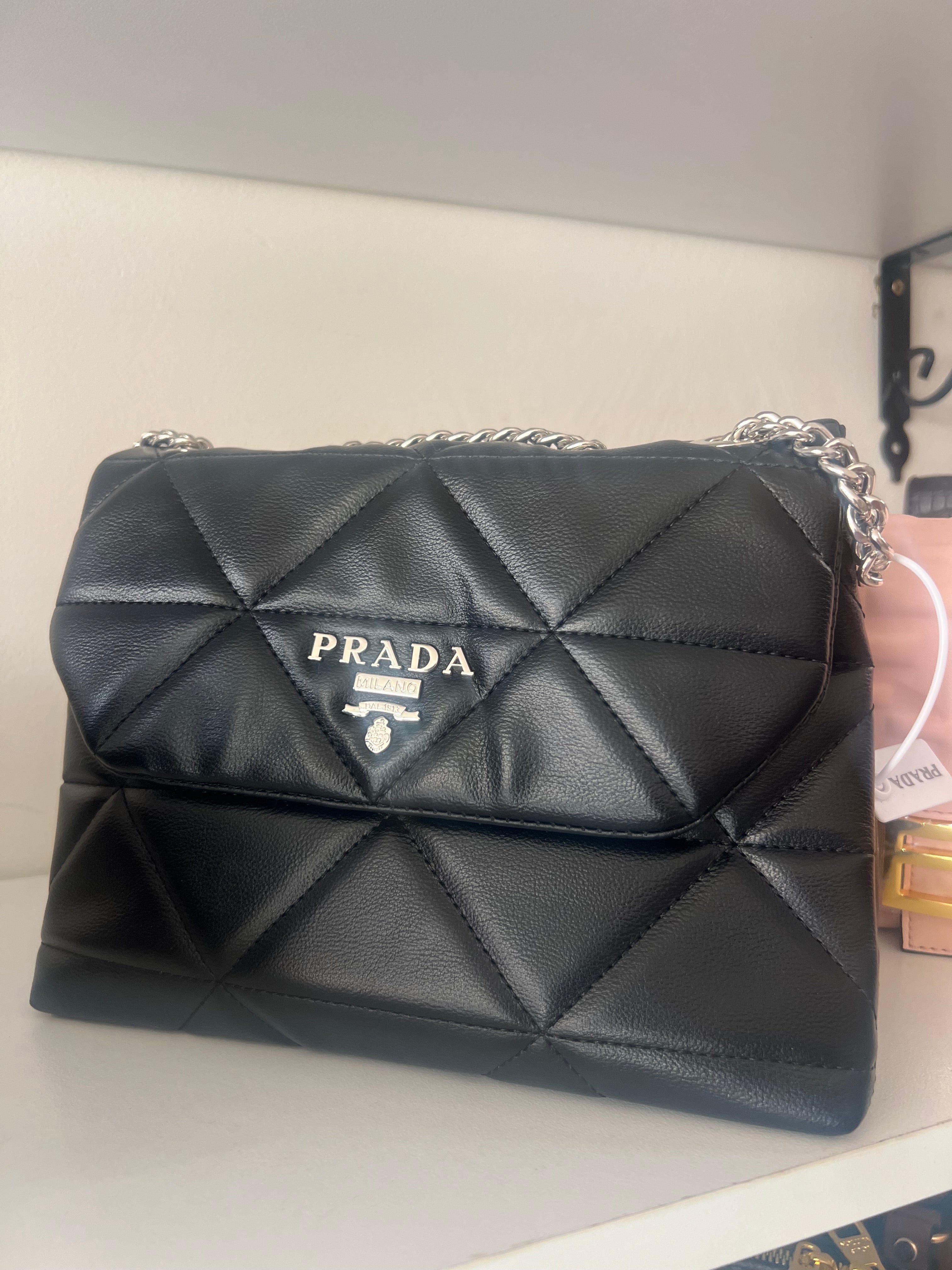 Prada Black Padded Shoulder Bag