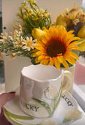 Floral Ceramic Mug Set