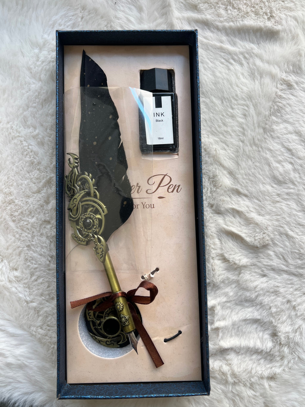 Vintage Feather Quill Pen Gift Set