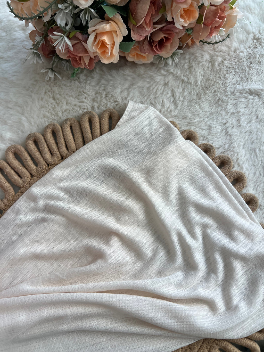 Shimmer White Hijab