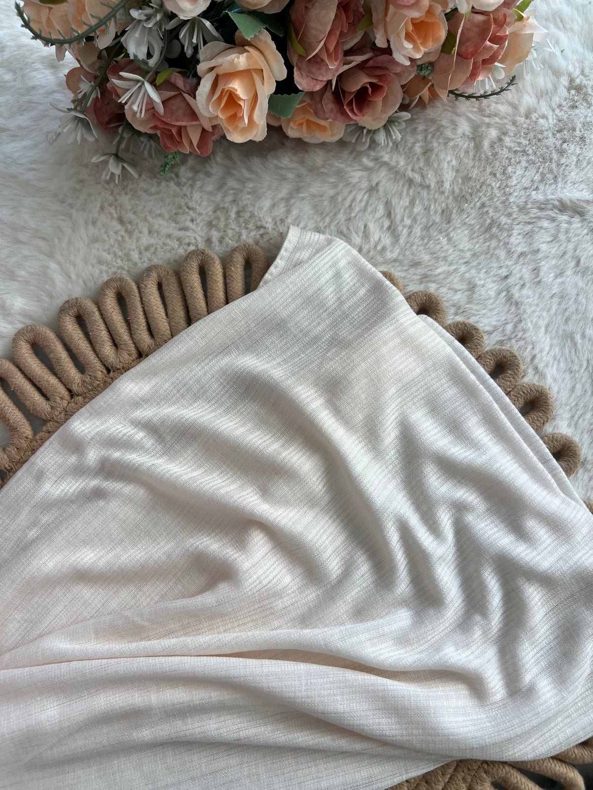 Shimmer White Hijab