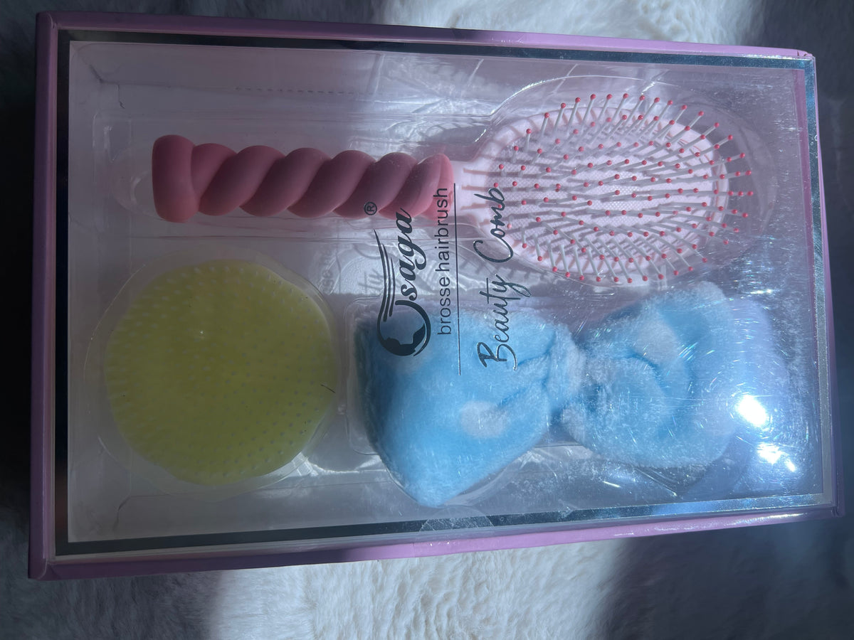 Beauty Comb Hair Care Gift Set – Detangling Brush & Scalp Massage Kit