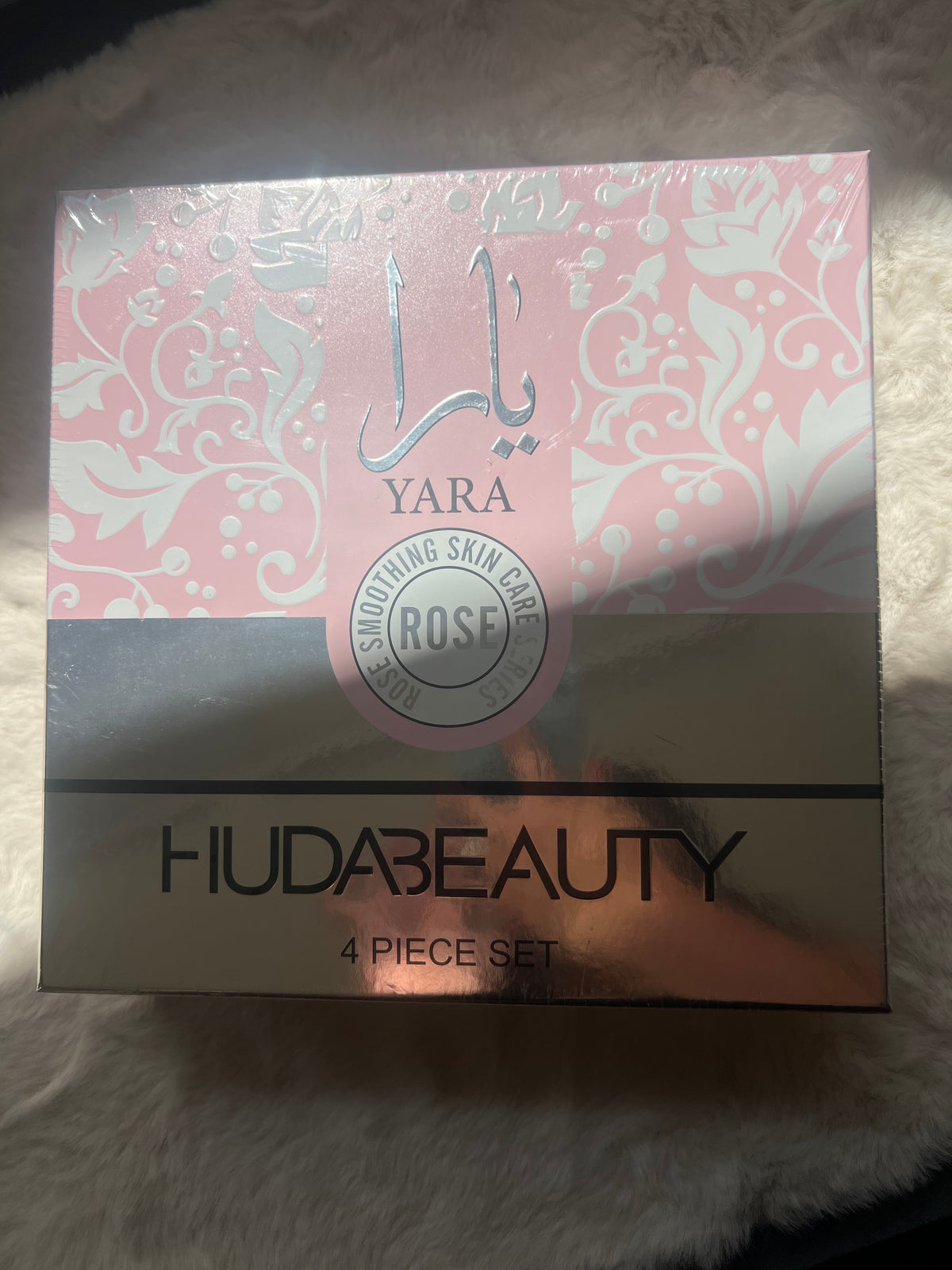 HUDA BEAUTY YARA Rose Smoothing Skin Care Gift Set – 4 Piece Set