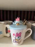 Daisy Duck Ceramic Mug with Lid & Spoon