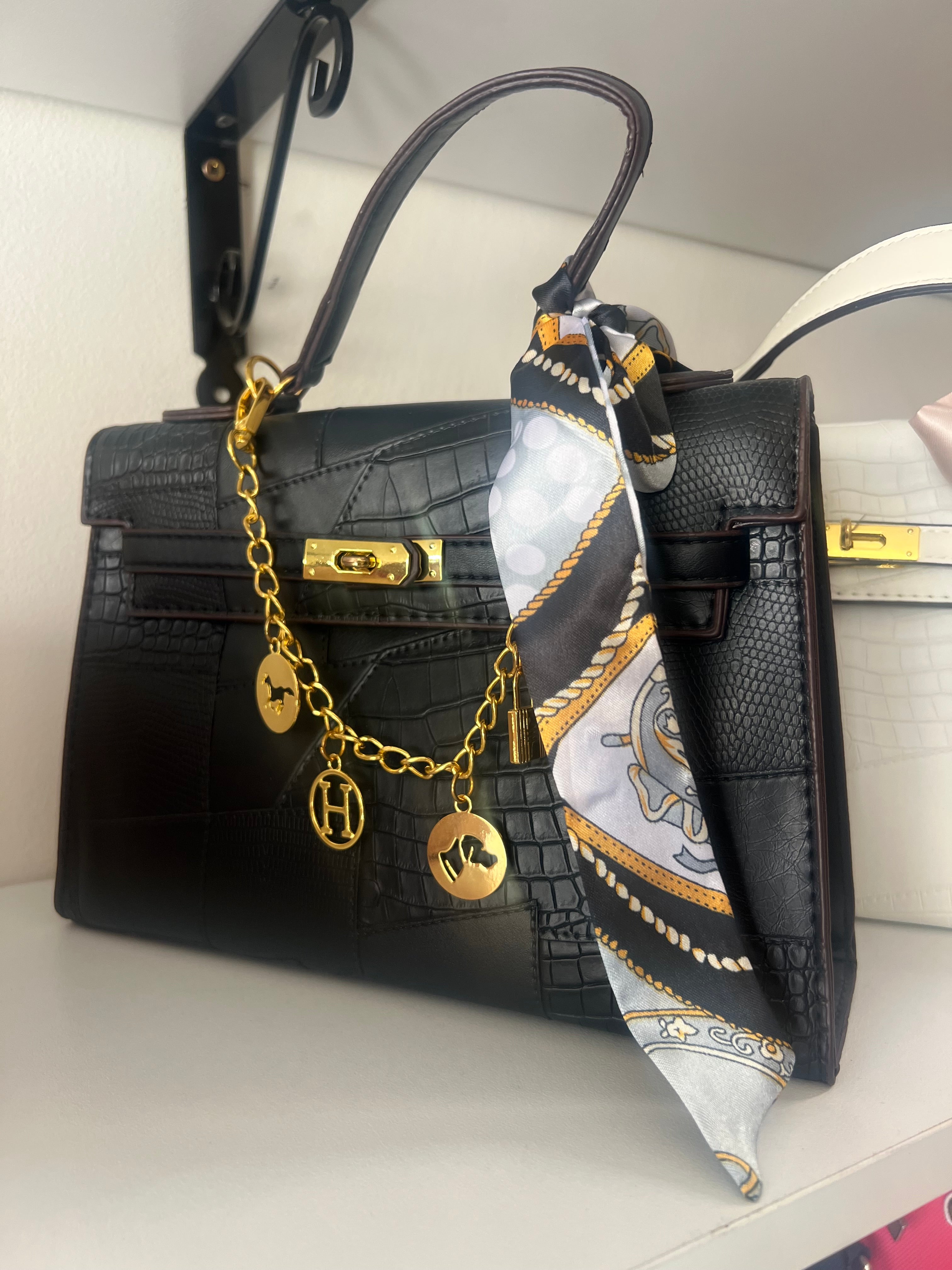 Hermès Croc Top Handle Bag