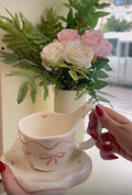 Bow Ceramic Cup & Saucer Set