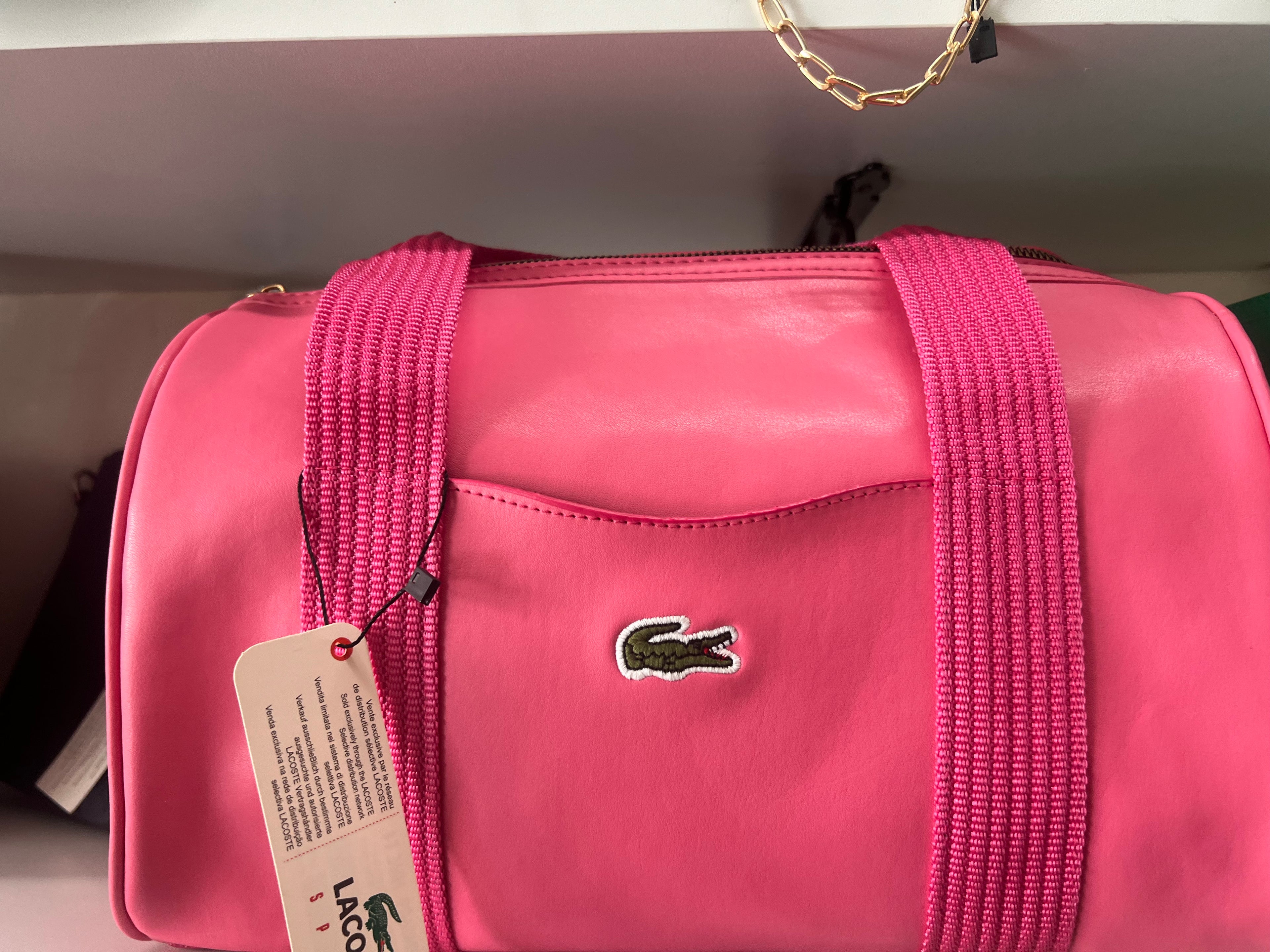 Lacoste Pink Duffle Bag