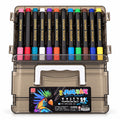 24-color acrylic marker set in transparent carry case
