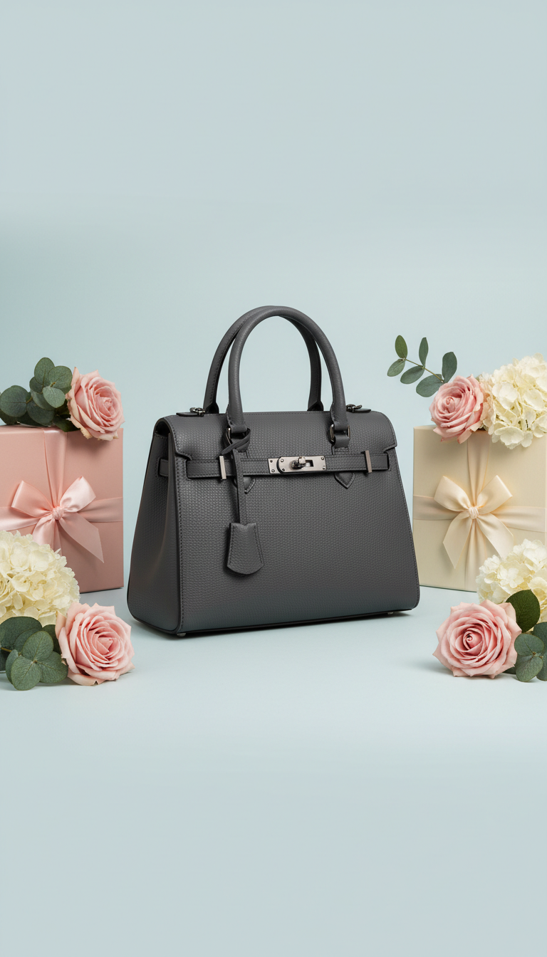 Designer Midnight Slate Handbag