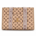 Beige Monogram Strap Tote Bag