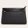 Black Embossed Zip Wallet