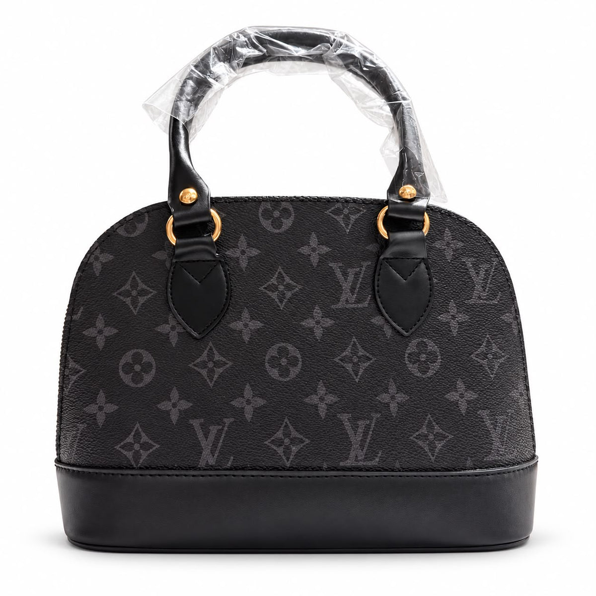 Black Monogram Dome Handbag