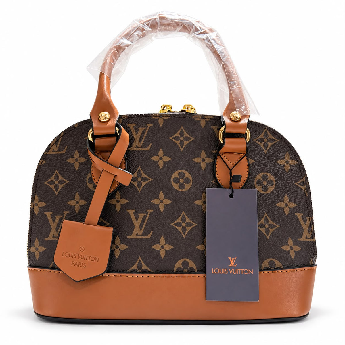 Brown Monogram Dome Handbag with Tag