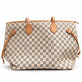Cream Checkered Tote Bag