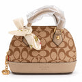 Coach Beige Scarf Mini Handbag