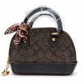 Coach Brown Scarf Mini Handbag