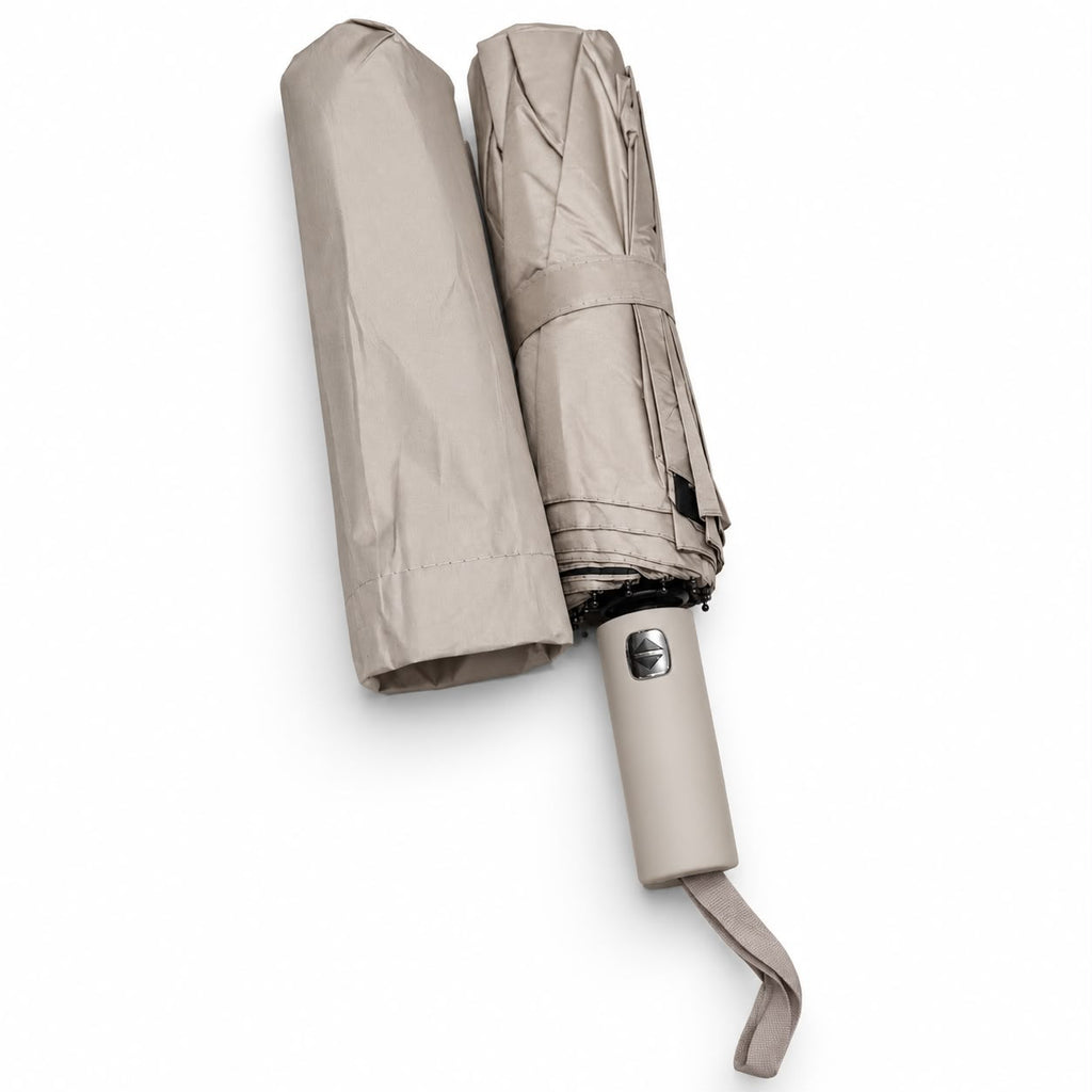 Beige compact umbrella