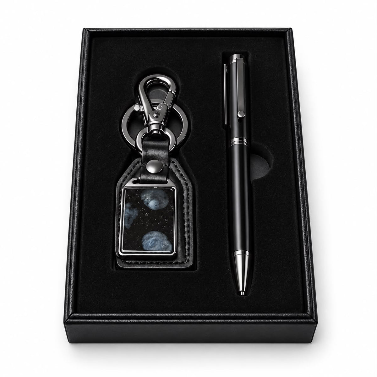 Customized photo pen and keychain gift set
