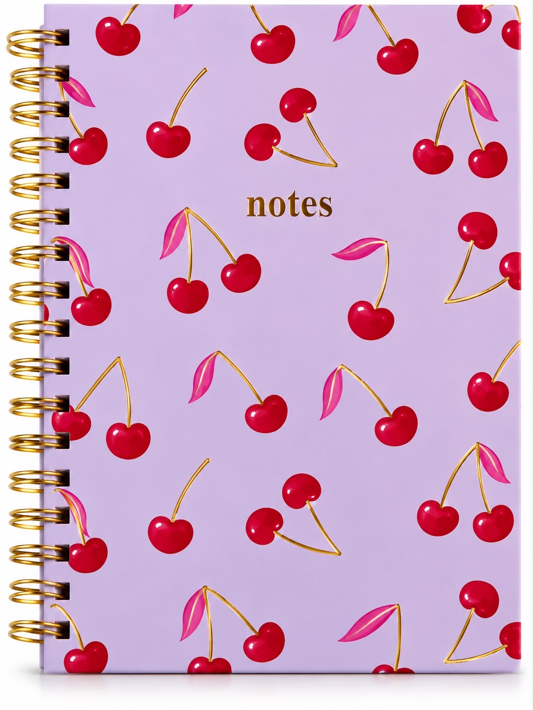 Cherry Spiral Notebook – Lavender