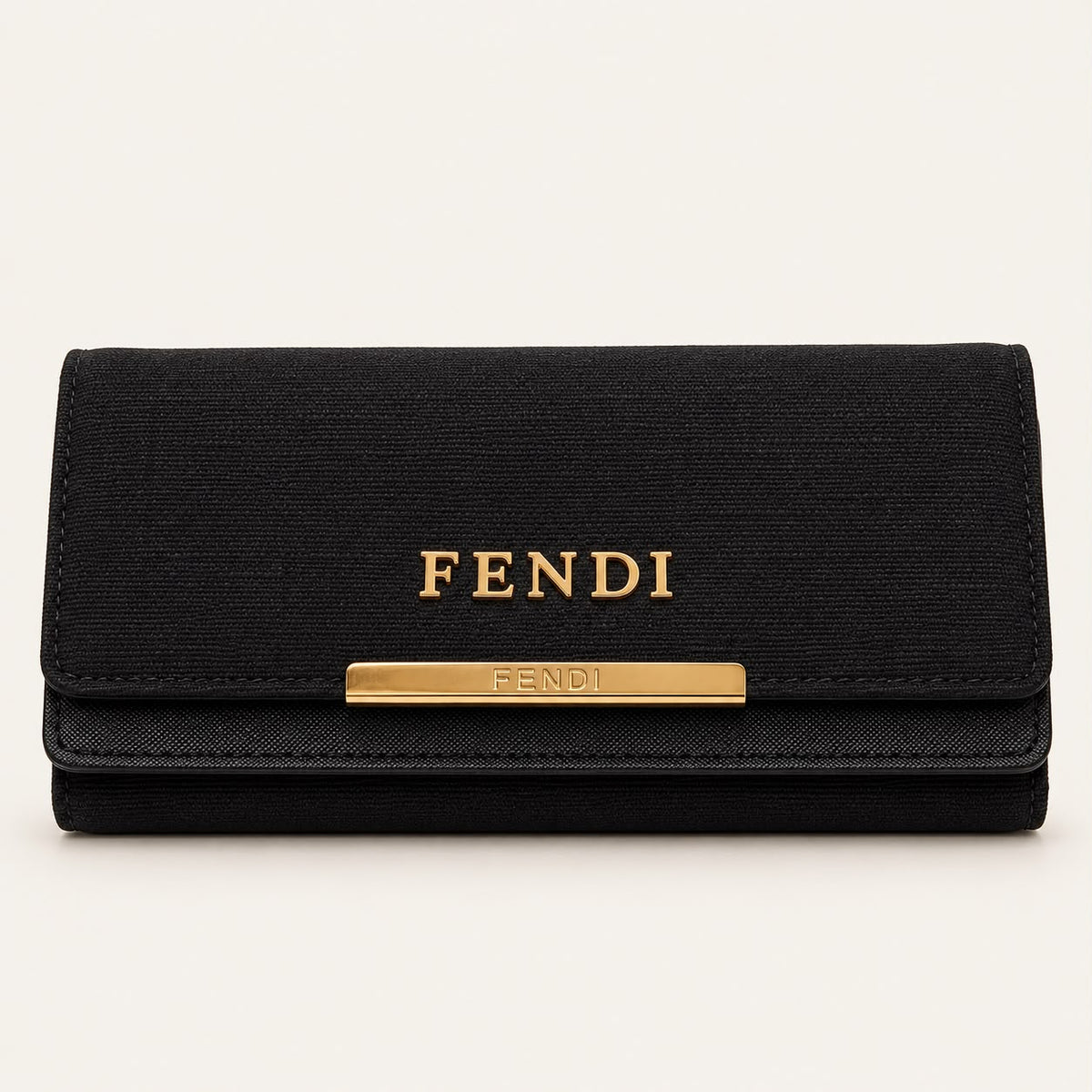 Fendi Black Long Wallet