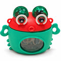 Green and red frog kids dual-spout water bottle closed