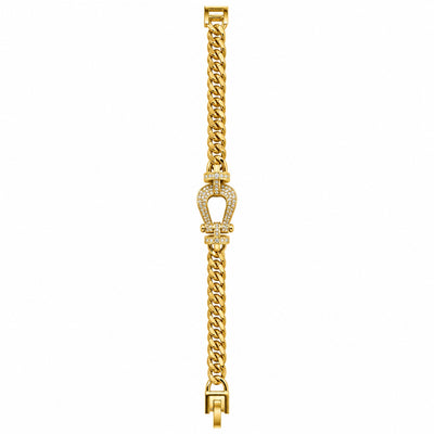 Gold Crystal Horseshoe Chain Bracelet