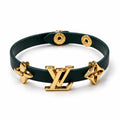 Green monogram charm bracelet