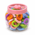 Colorful Hair Ties Jar