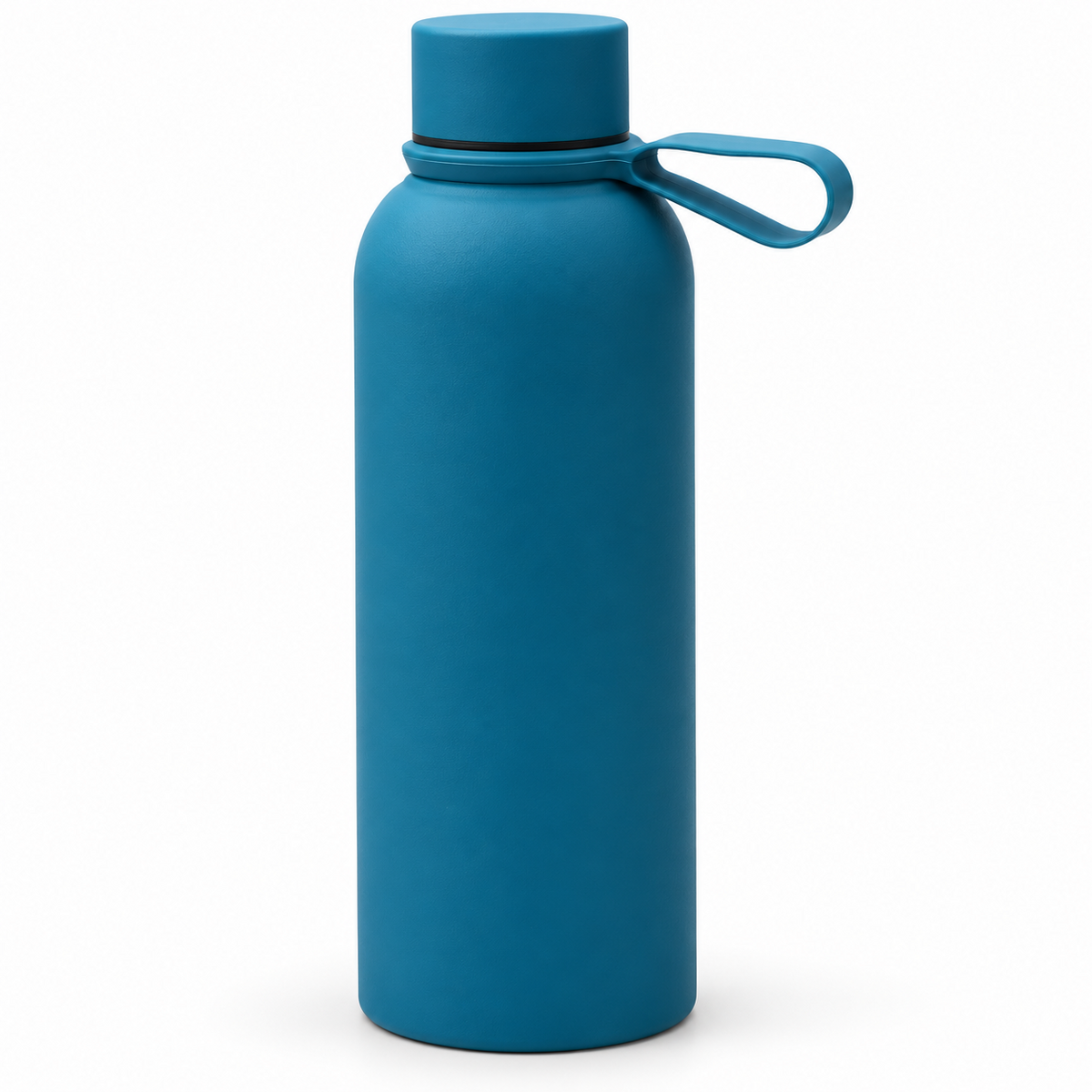 Blue loop handle water bottle
