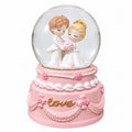 Pink Wedding Couple LOVE Snow Globe