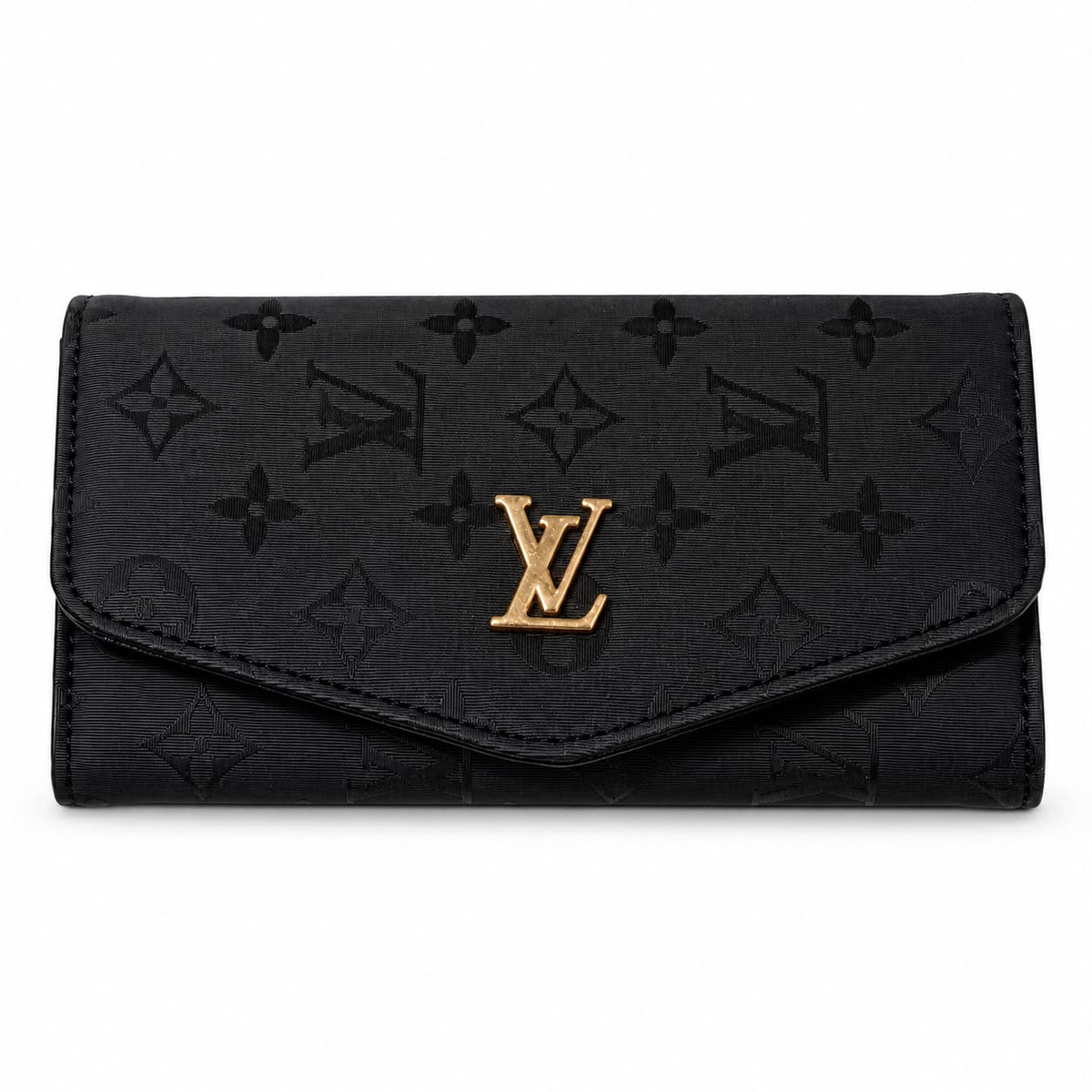 Louis Vuitton Black Monogram Long Wallet
