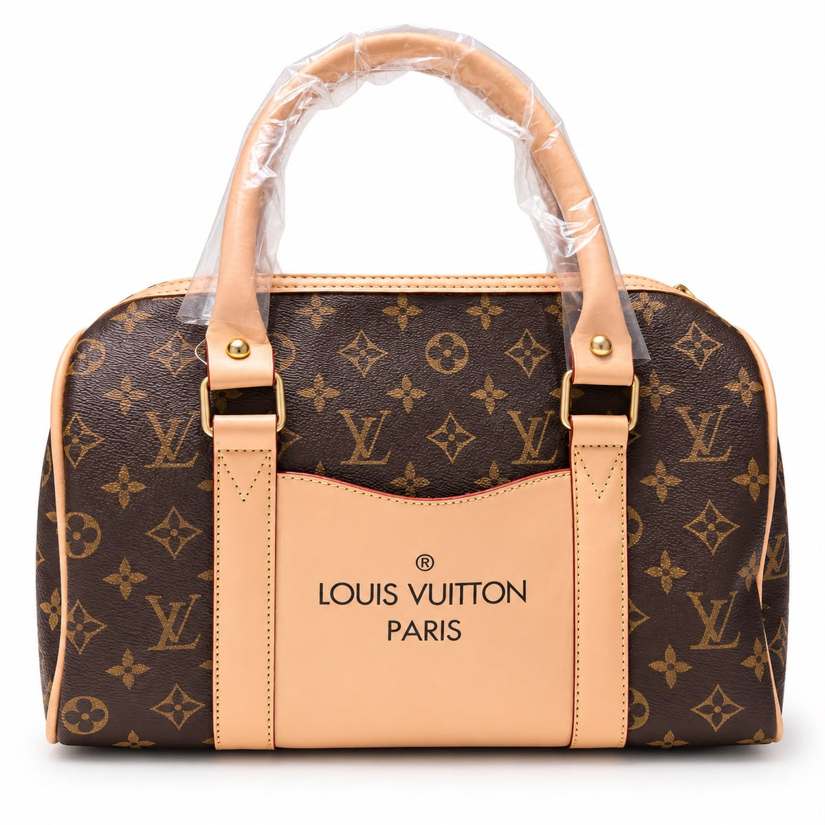 Monogram structured handbag