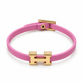 Pink H-style bracelet