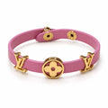 Pink monogram charm bracelet