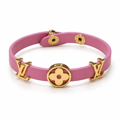 Pink Monogram Charm Bracelet