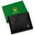 Rolex Black Embossed Bifold Wallet
