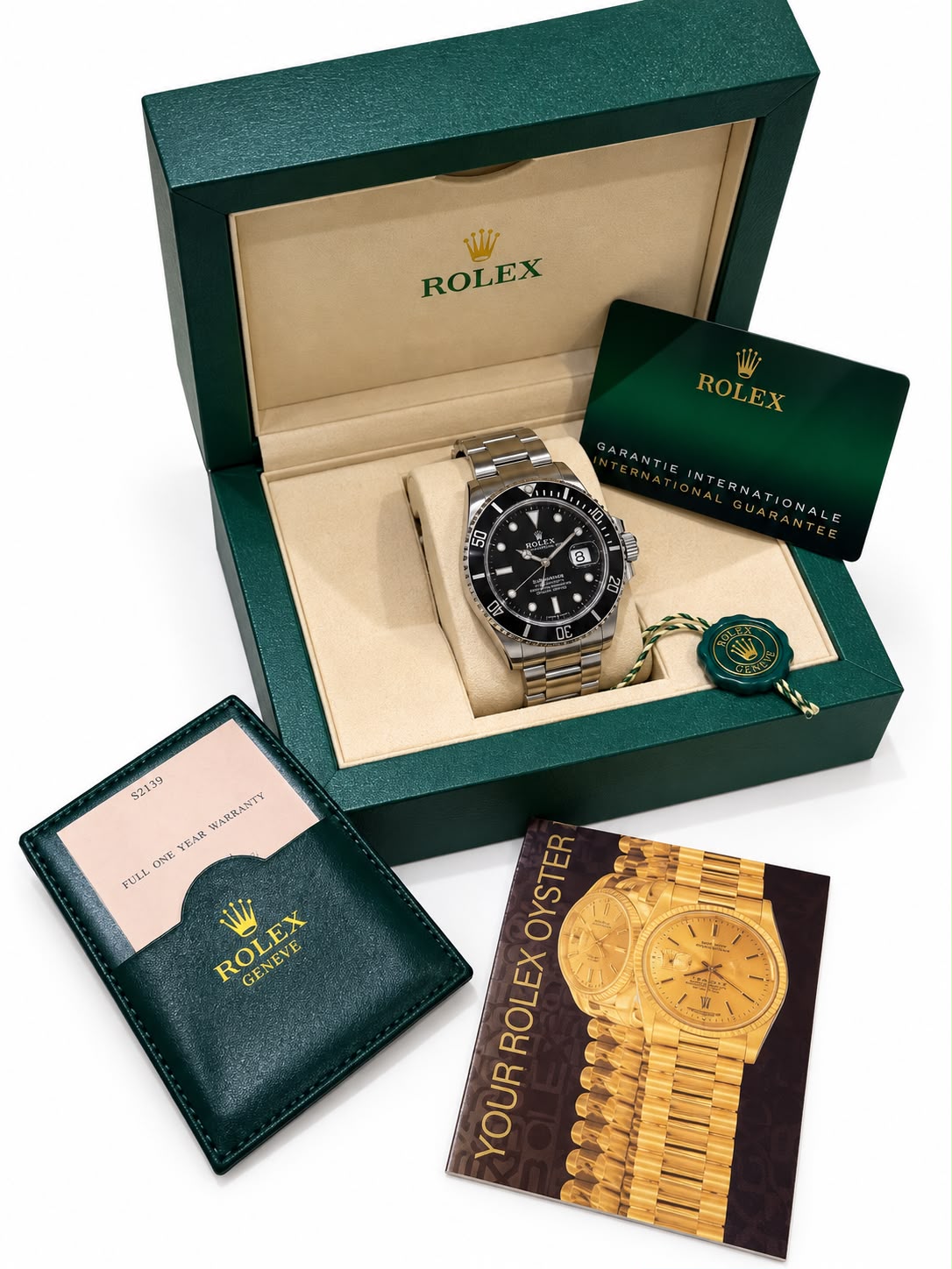 Rolex-Style Black Diver Watch — Premium Box Set